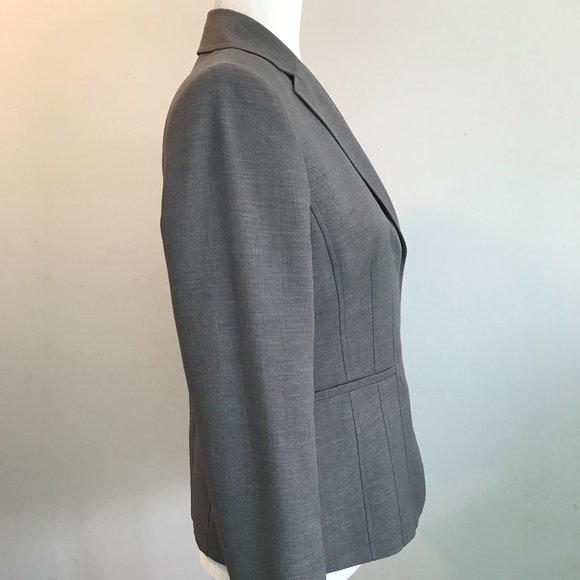 🎉HP🎉 Kasper Gray Blazer Jacket Slash Pockets - Picture 4 of 5